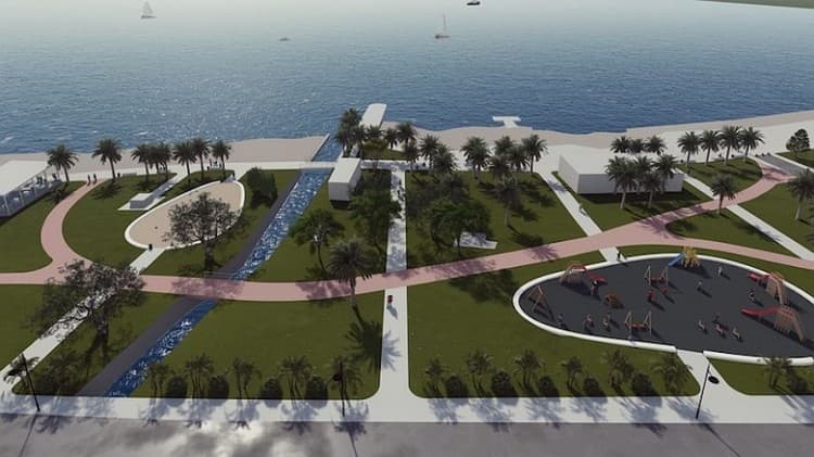 Landscaping work has begun on the Slovenska Plaža promenade in Budva