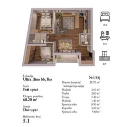 Квартира с Баре №2397