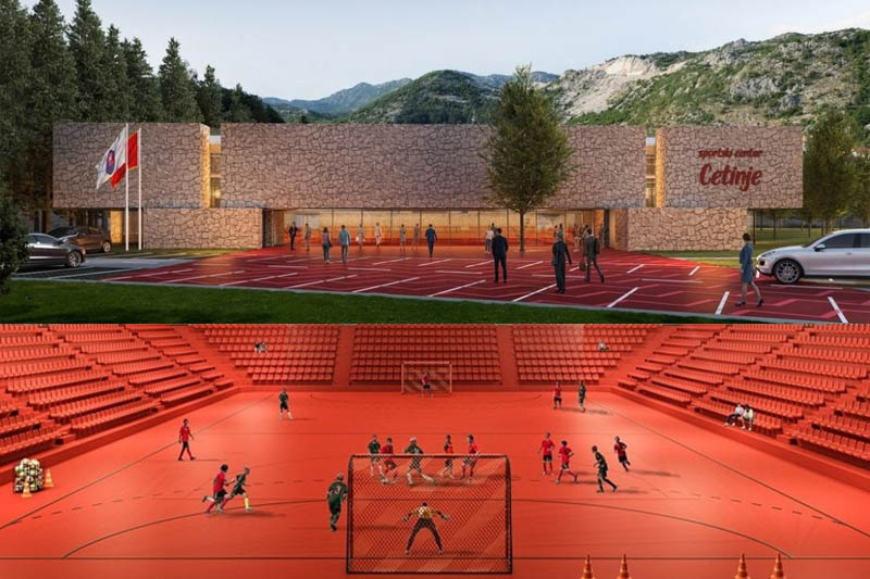 In Cetinje wird ein neuer Sportkomplex gebaut