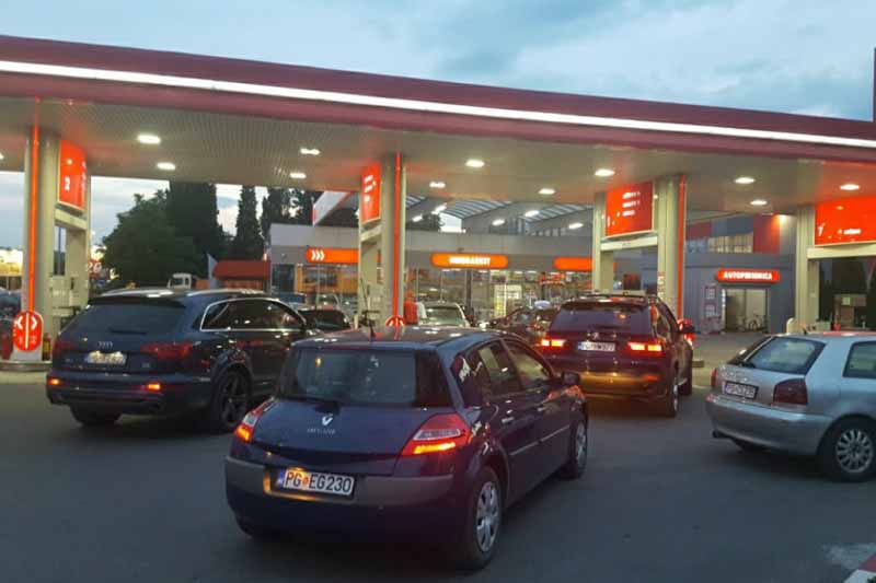 In Montenegro steigen die Kraftstoffpreise