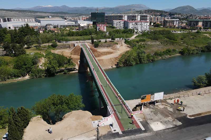 In Podgorica wurde eine neue Fußgängerbrücke eröffnet