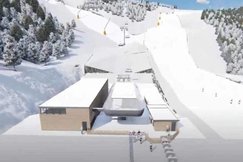In der Nähe des Touristenkomplexes Belasica wird ein Skizentrum gebaut