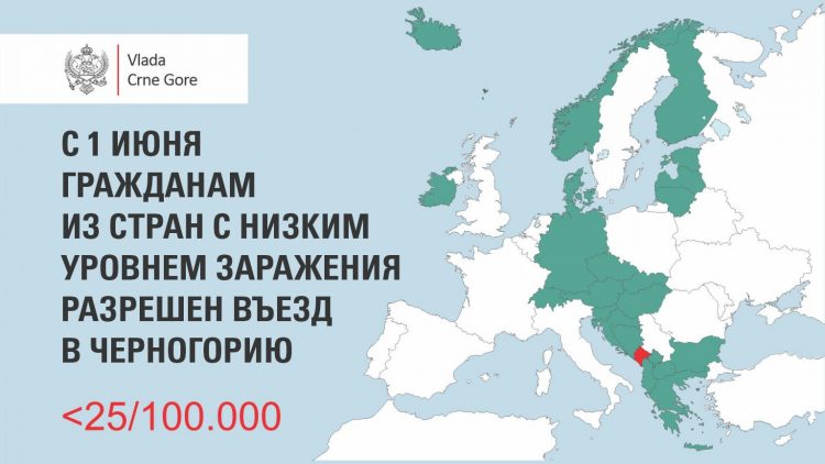 Montenegro öffnet die Grenzen für 26 Länder