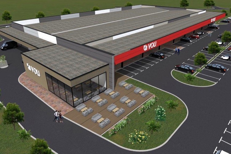 In Danilovgrad wird ein Voli-Supermarkt mit Condo-Hotel und Tankstelle gebaut