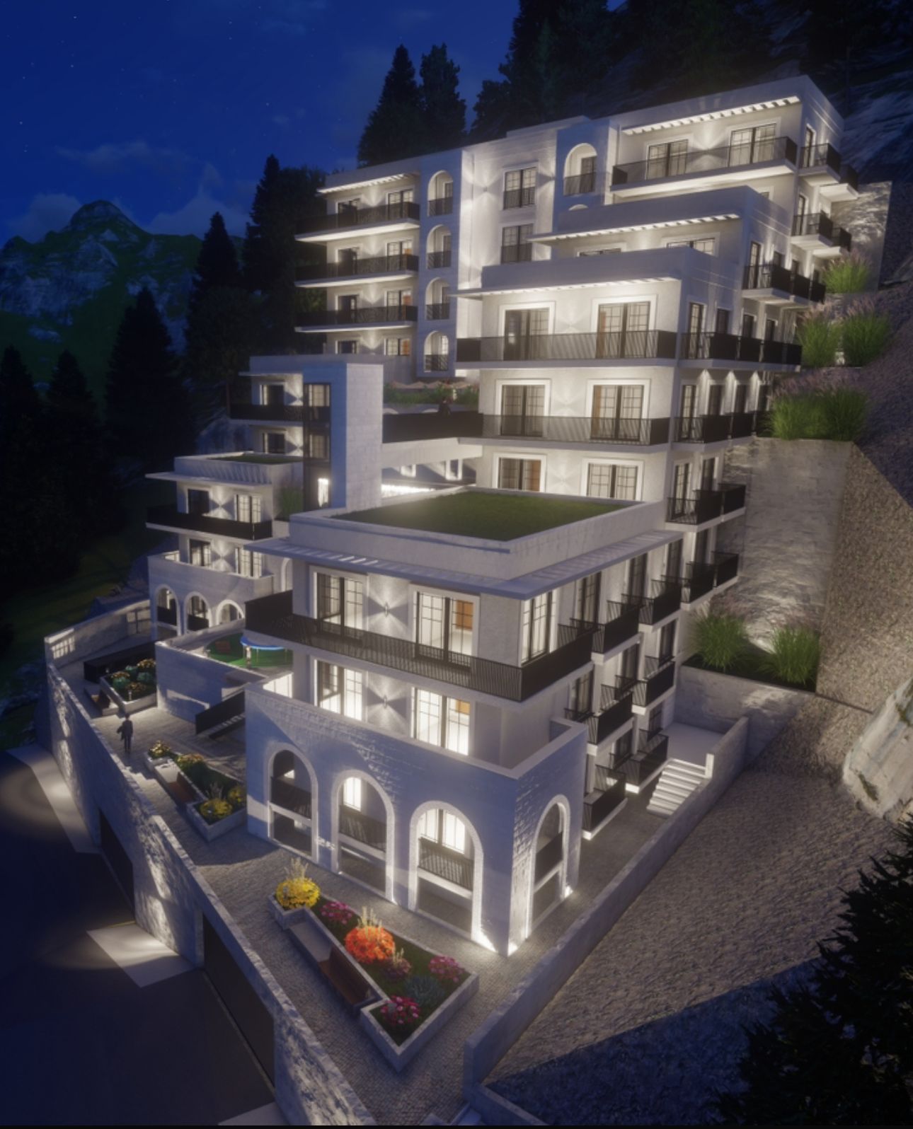 Außenansicht — Wohnanlagen in Budva