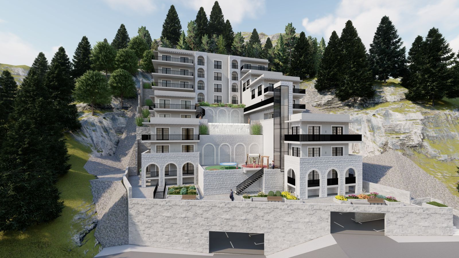 Außenansicht — Wohnanlagen in Budva