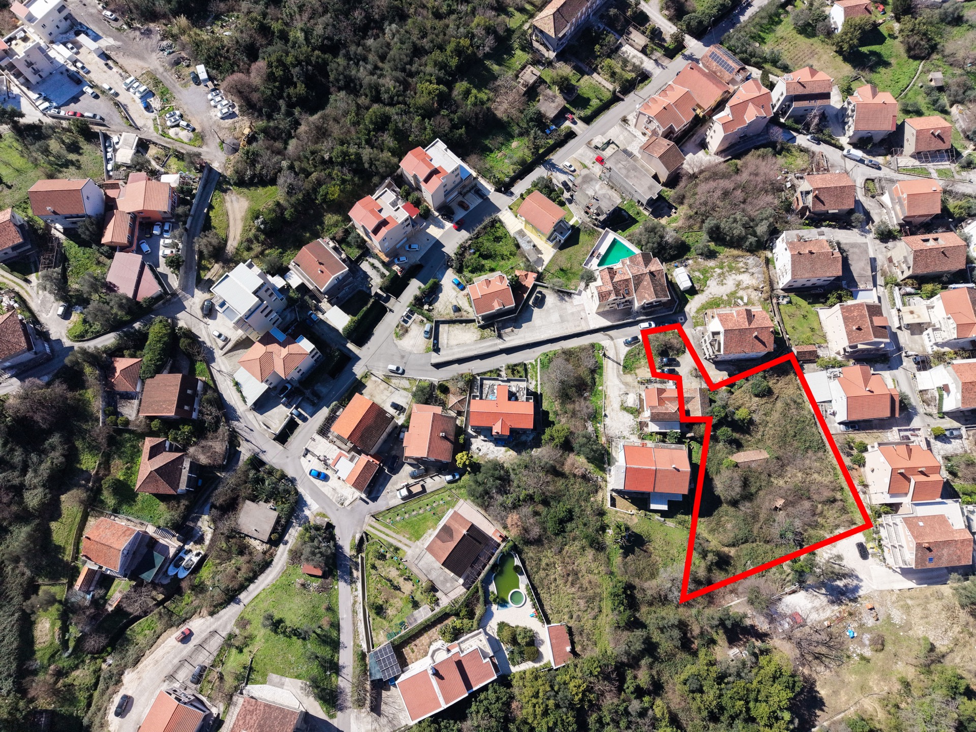 Außenansicht — Grundstück in Tivat