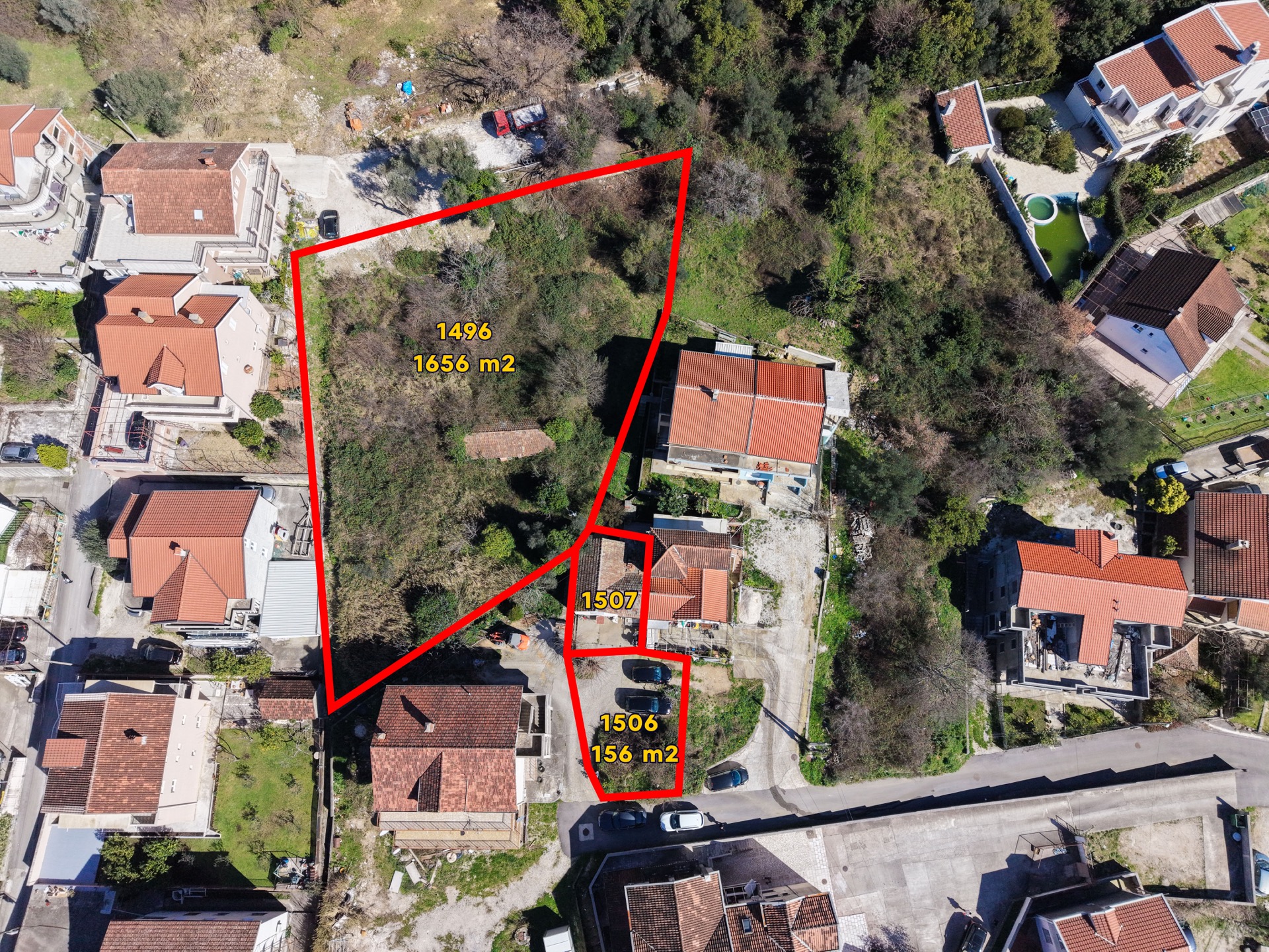 Außenansicht — Grundstück in Tivat