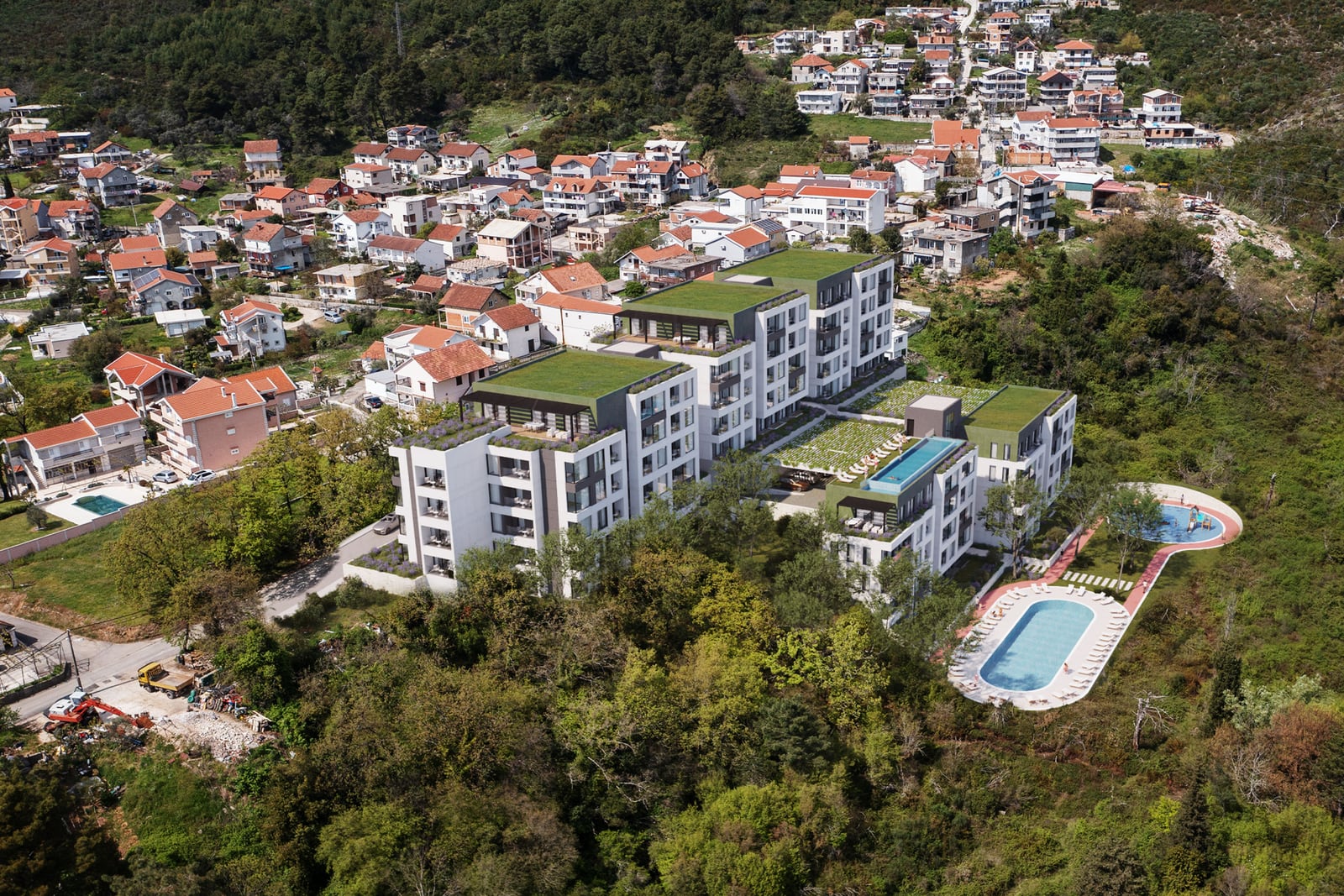 Parkside Residence peyzajlı bahçe alanı