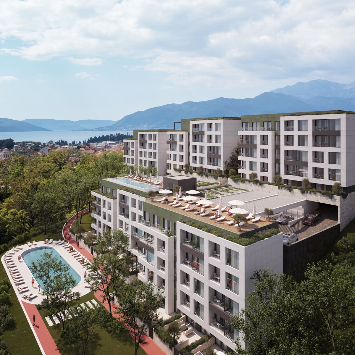 Parkside Residence geniş balkon ve manzara