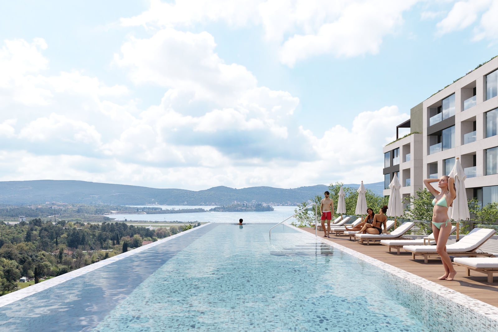 Parkside Residence yüzme havuzu alanı