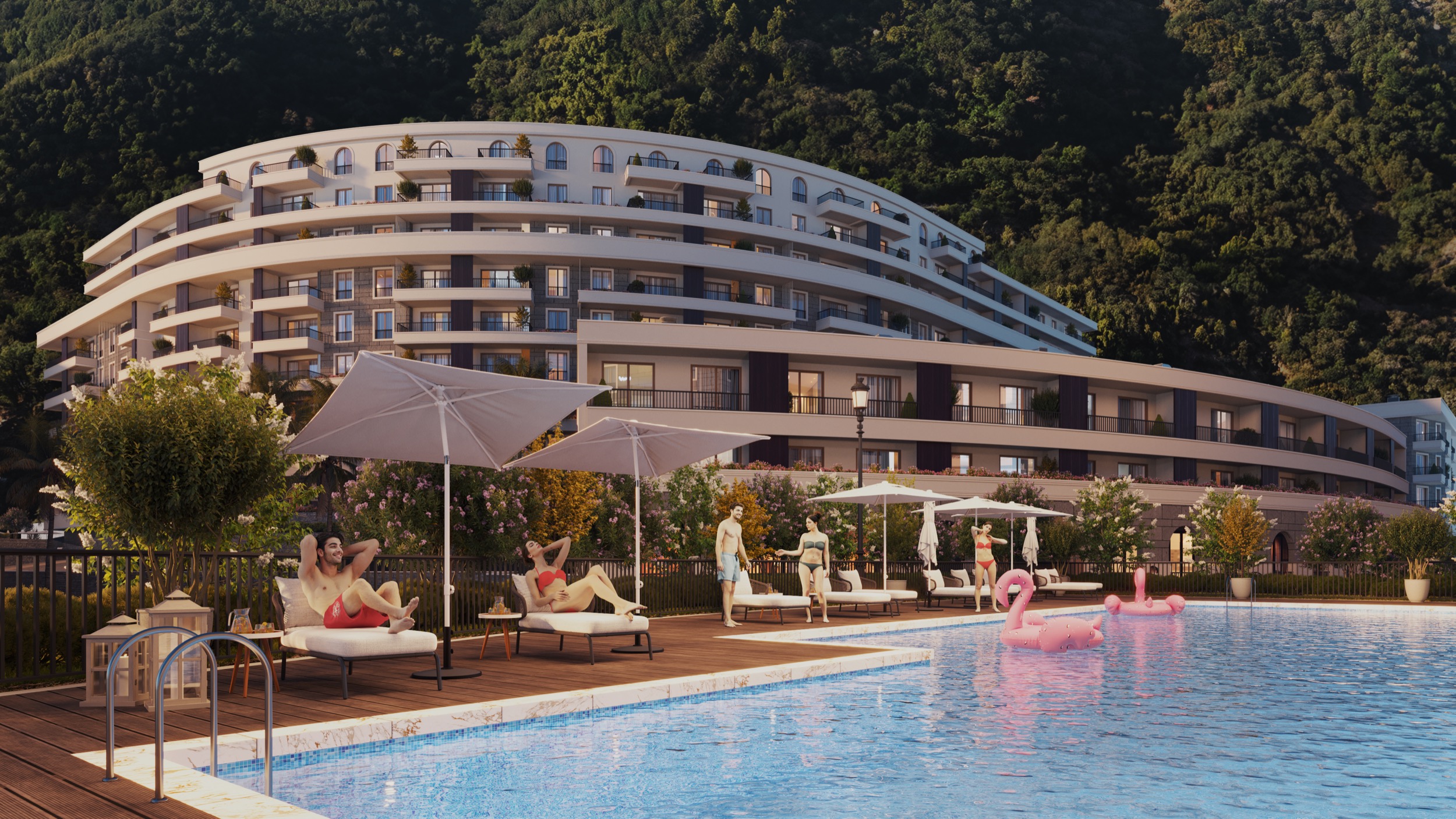 1 bedroom apartment 42 m² Boreti, Montenegro