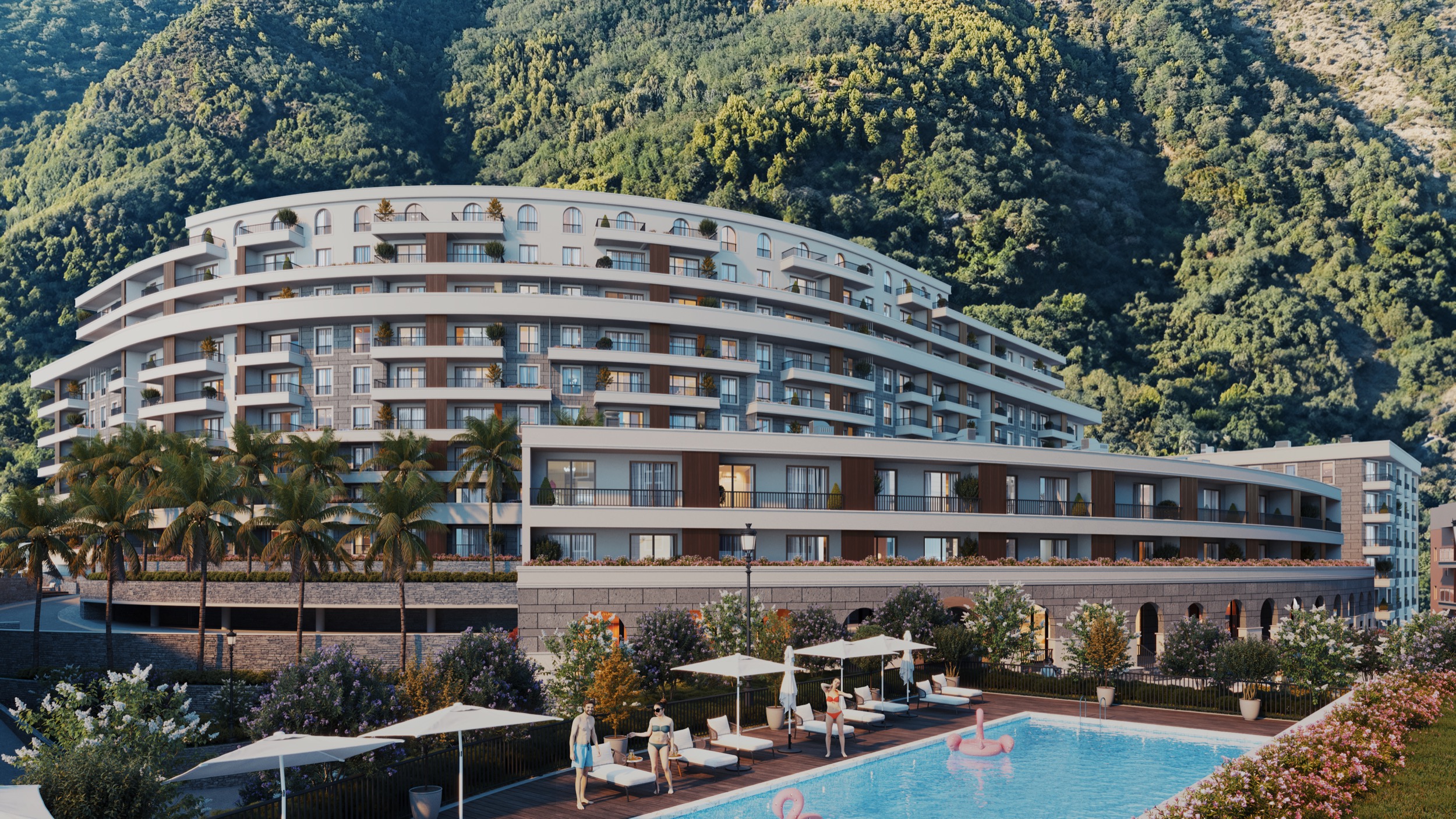 1 bedroom apartment 42 m² Boreti, Montenegro